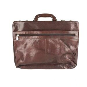 Wilsons Leather Unisex Brown Pelle Studio Inner Pockets Divider Briefcase Bag